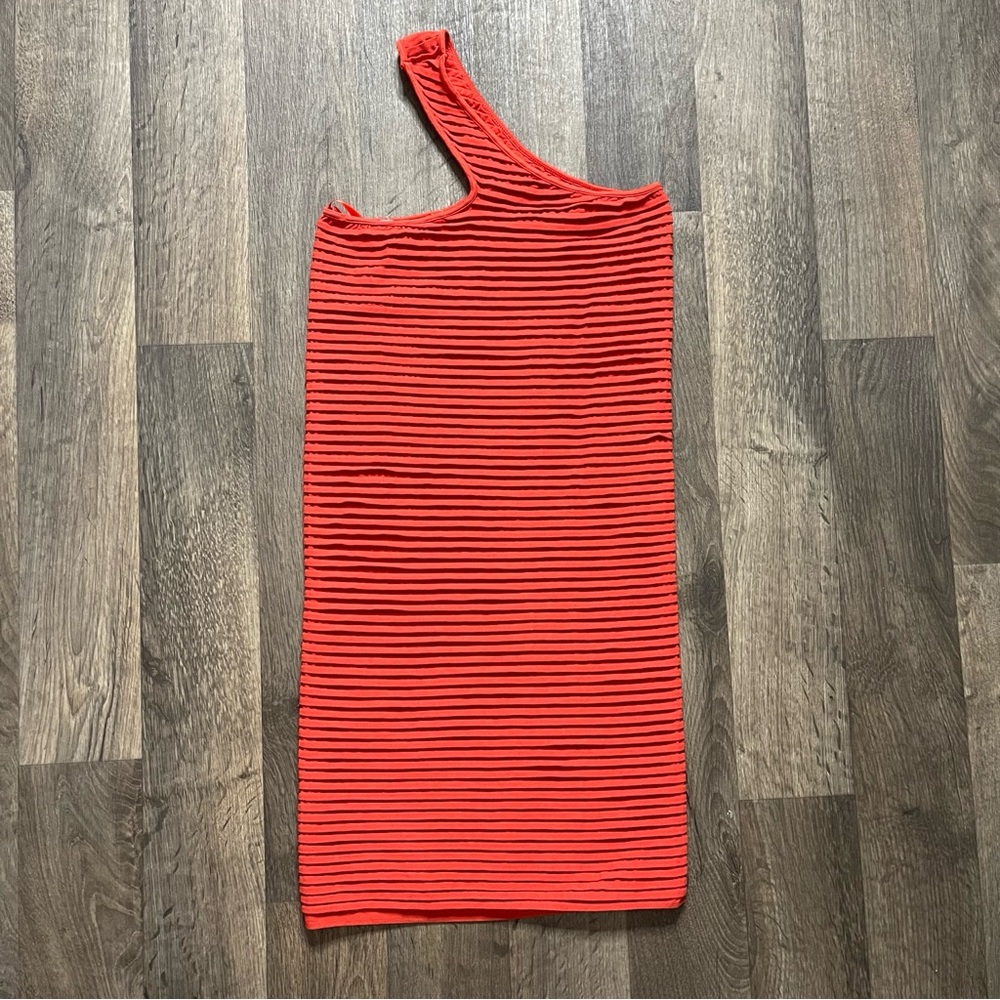 BCBGeneration Orange One Shoulder Bodycon Dress Size XS/S - Picture 8 of 10